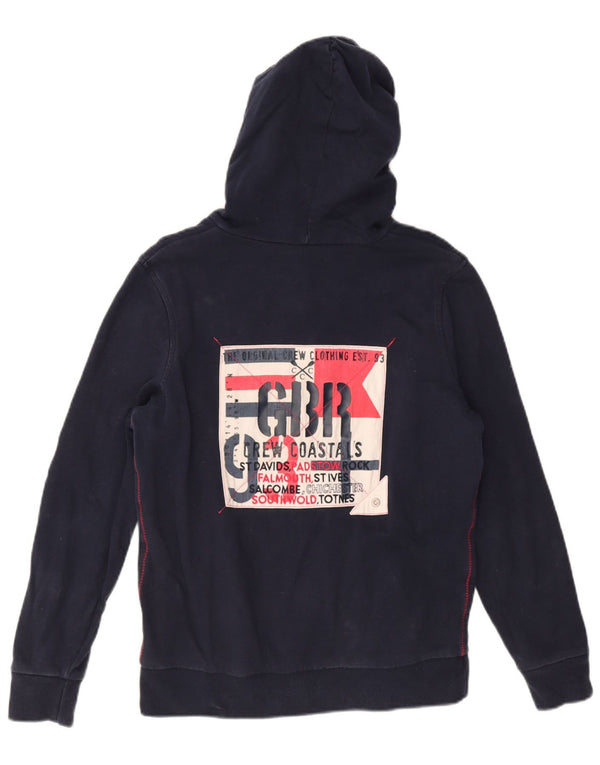 Crew Clothing Damski sweter z kapturem i zamkiem błyskawicznym, UK 14, średni granatowy