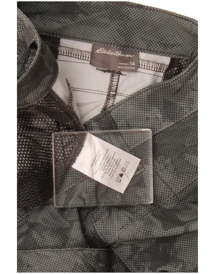 Spodnie damskie Capri Cargo Eddie Bauer US 14 XL W38 L21 Szary kamuflaż