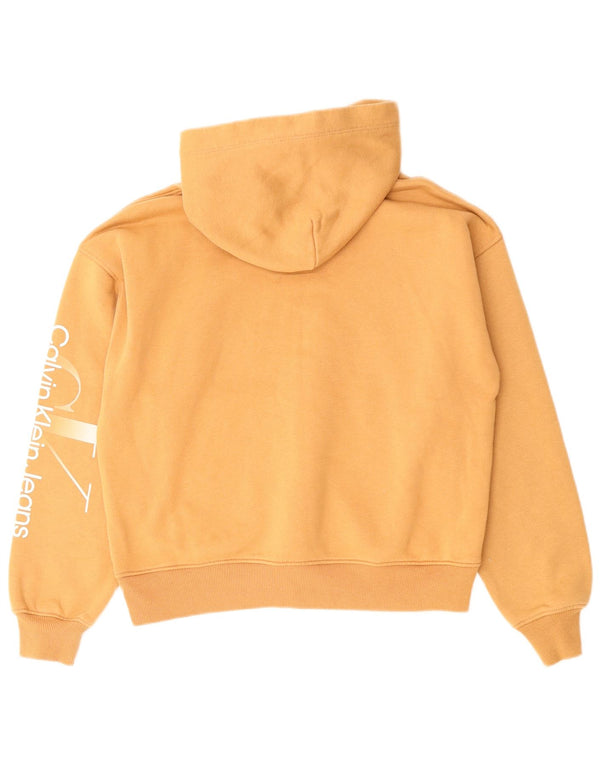 CALVIN KLEIN JEANS Damski sweter oversize z kapturem UK 10 Small Beige