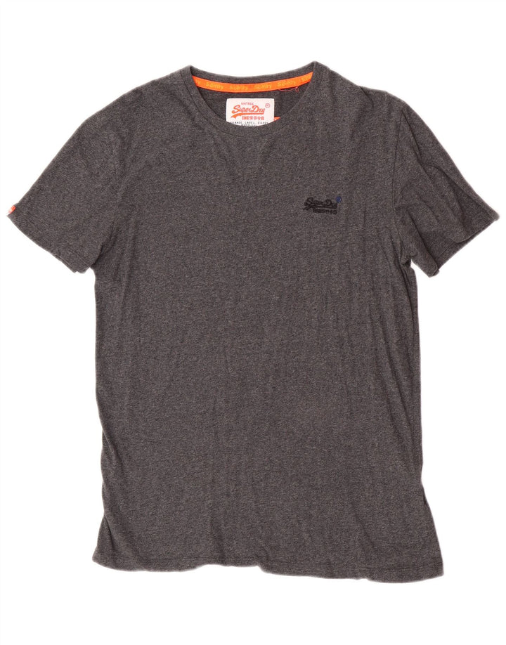 Męski T-shirt Superdry, duży, szary, bawełniany w plamki