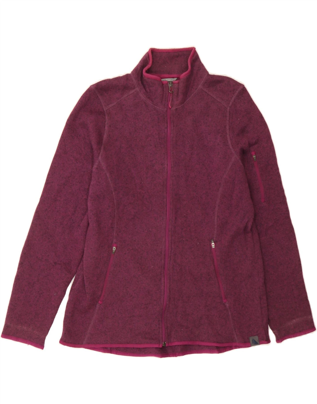 L.L.BEAN Womens Fleece Tracksuit Top Jacket UK 16 Large Purple Polyester Vintage L.L.Bean and Second-Hand L.L.Bean from Messina Hembry 