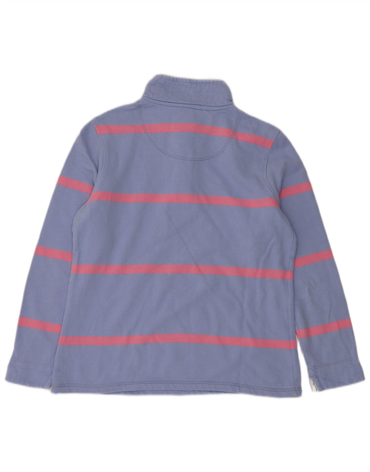 Crew Clothing Damska bluza z zamkiem błyskawicznym, UK 12, średnie niebieskie paski