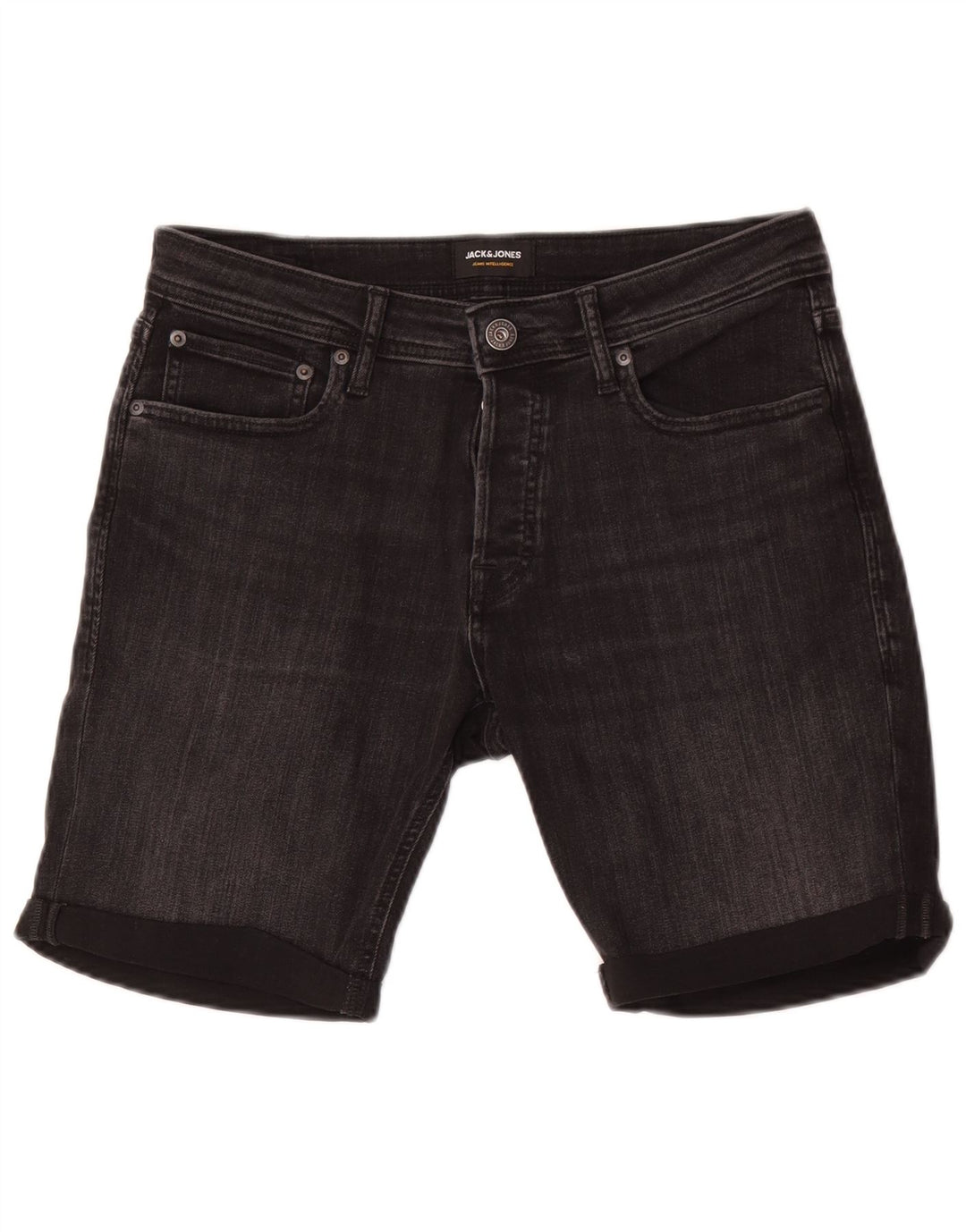 Męskie spodenki jeansowe Jack & Jones, średnie W32, czarne, bawełniane