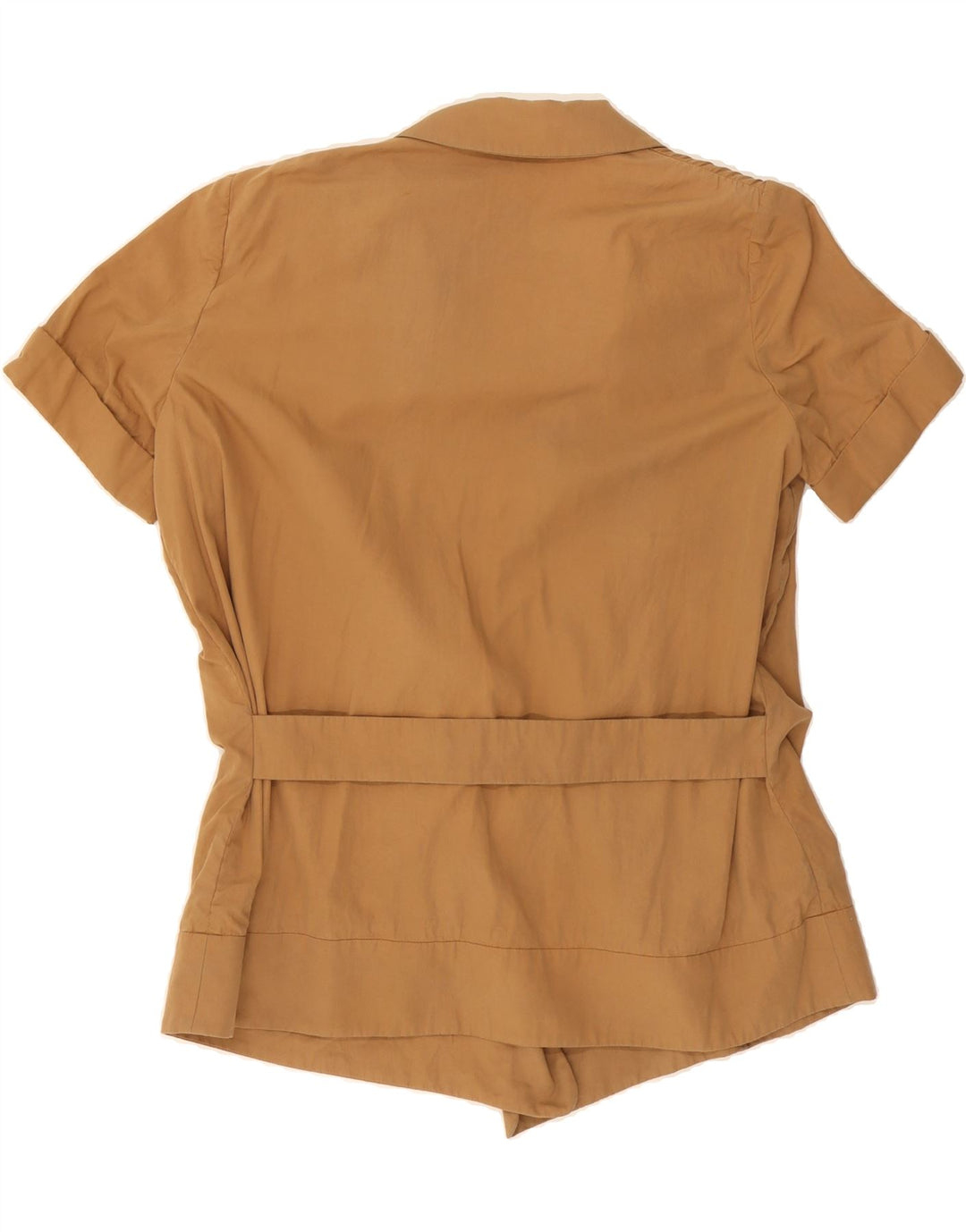 JUST CAVALLI Womens Short Sleeve 1 Button Blazer Jacket IT 44 Medium Brown Vintage Just Cavalli and Second-Hand Just Cavalli from Messina Hembry 