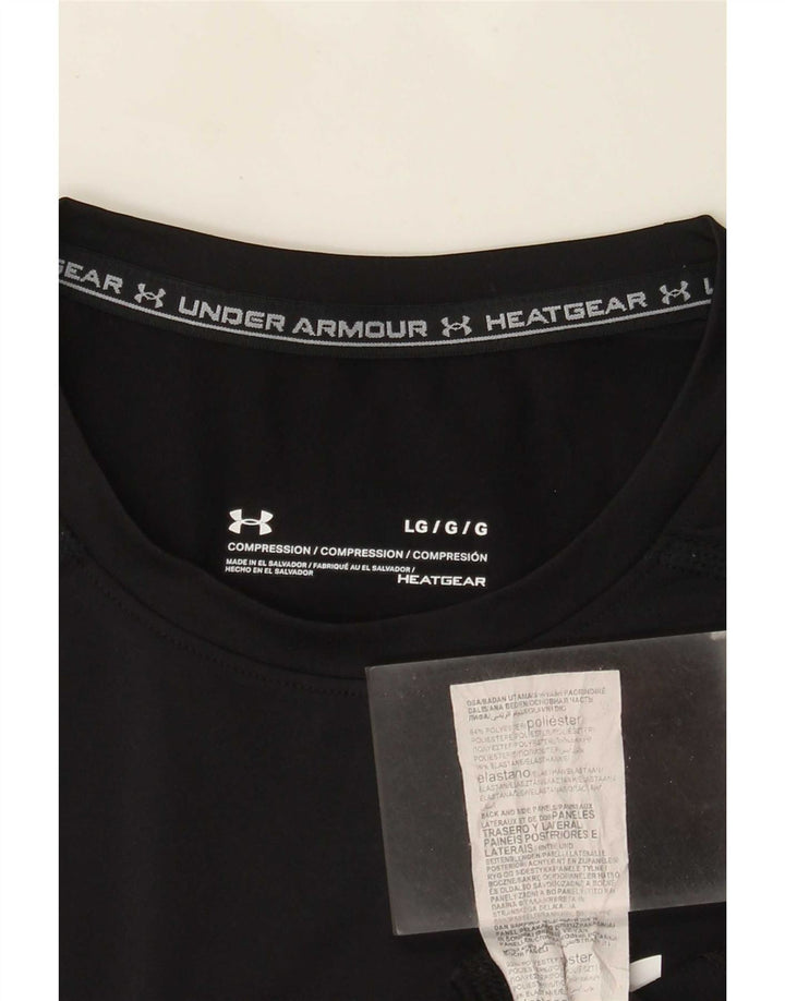Męska koszulka kompresyjna Under Armour, duża, czarna, poliestrowa