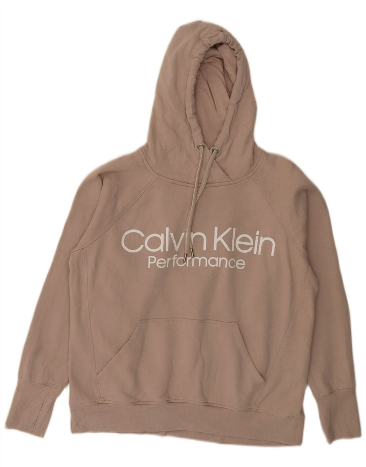 Damski sweter CALVIN KLEIN Performance o luźnym kroju, UK 14, średni beż