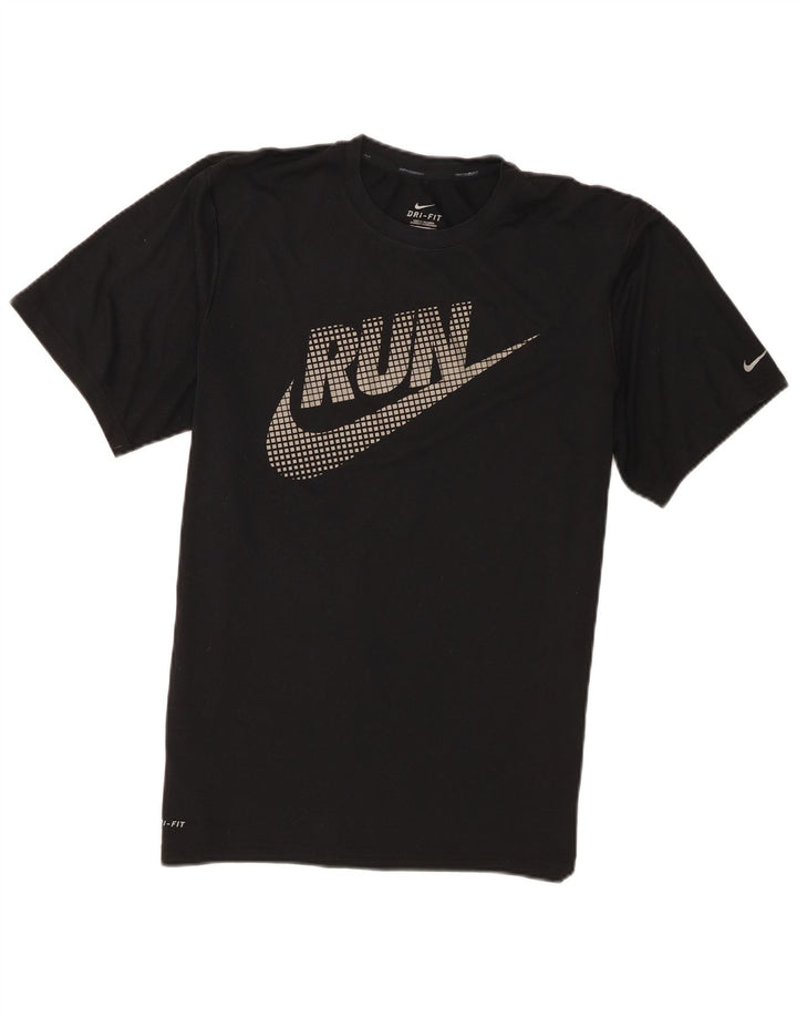Męski T-shirt z grafiką Nike Dri Fit, średni czarny poliester