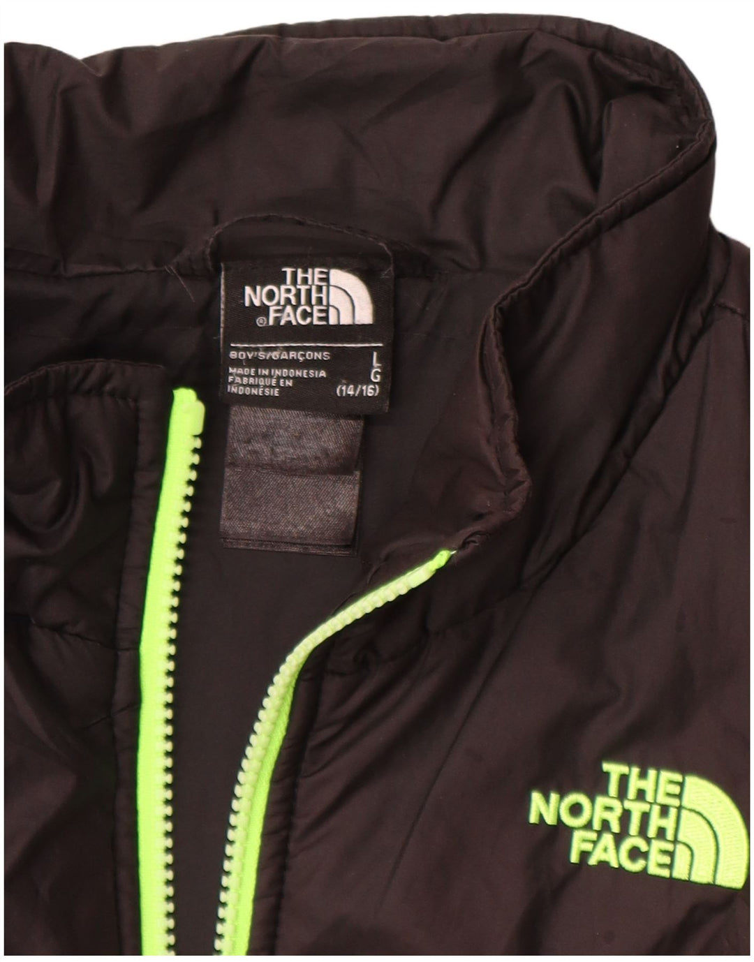 Wyściełana kurtka chłopięca The North Face z wyściółką na 14–15 lat, duża, czarna, poliestrowa