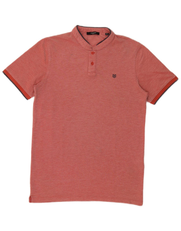 Męska koszulka polo Jack & Jones, mała, czerwona, bawełniana