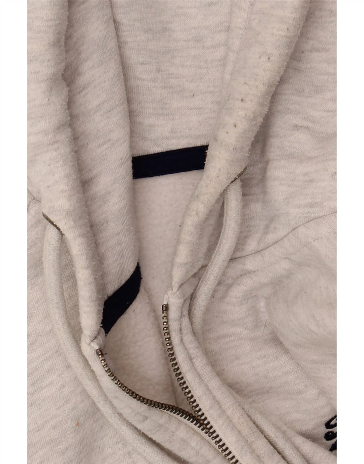 Męski sweter z kapturem i zamkiem Superdry, średnioszary, bawełniany