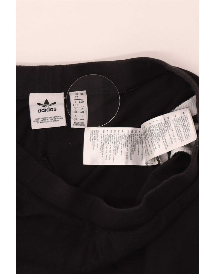 Damskie legginsy Adidas Graphic UK 12, średnie, czarne, bawełniane