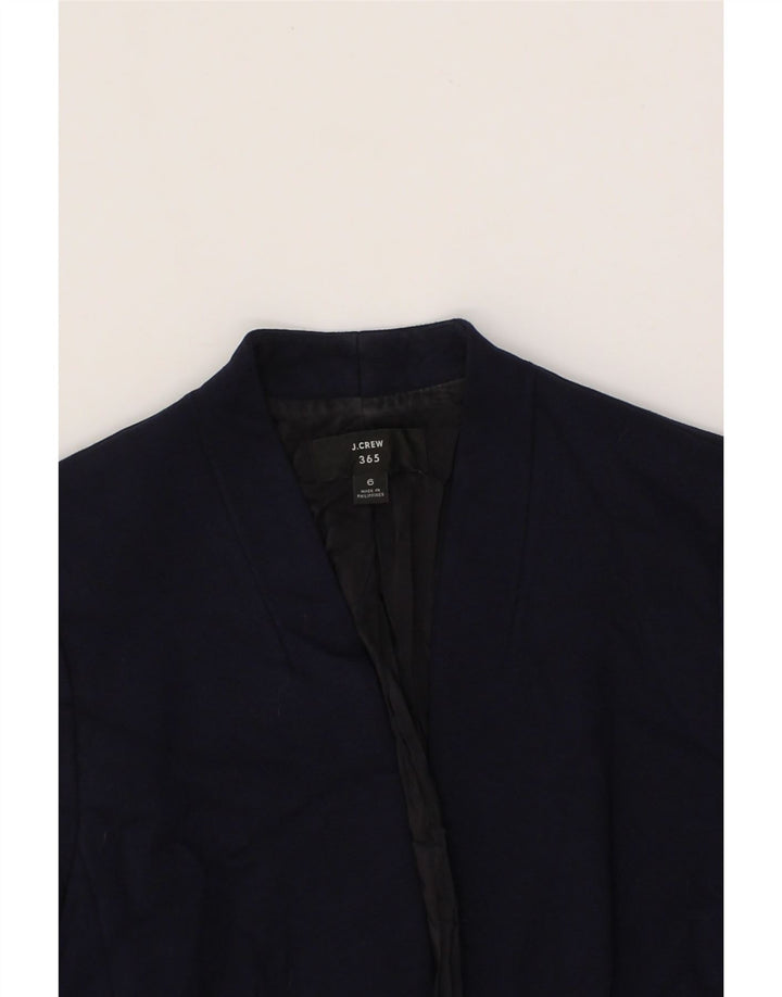 J. CREW Womens 365 Open Blazer Jacket US 6 Medium Navy Blue Viscose Vintage J. Crew and Second-Hand J. Crew from Messina Hembry 