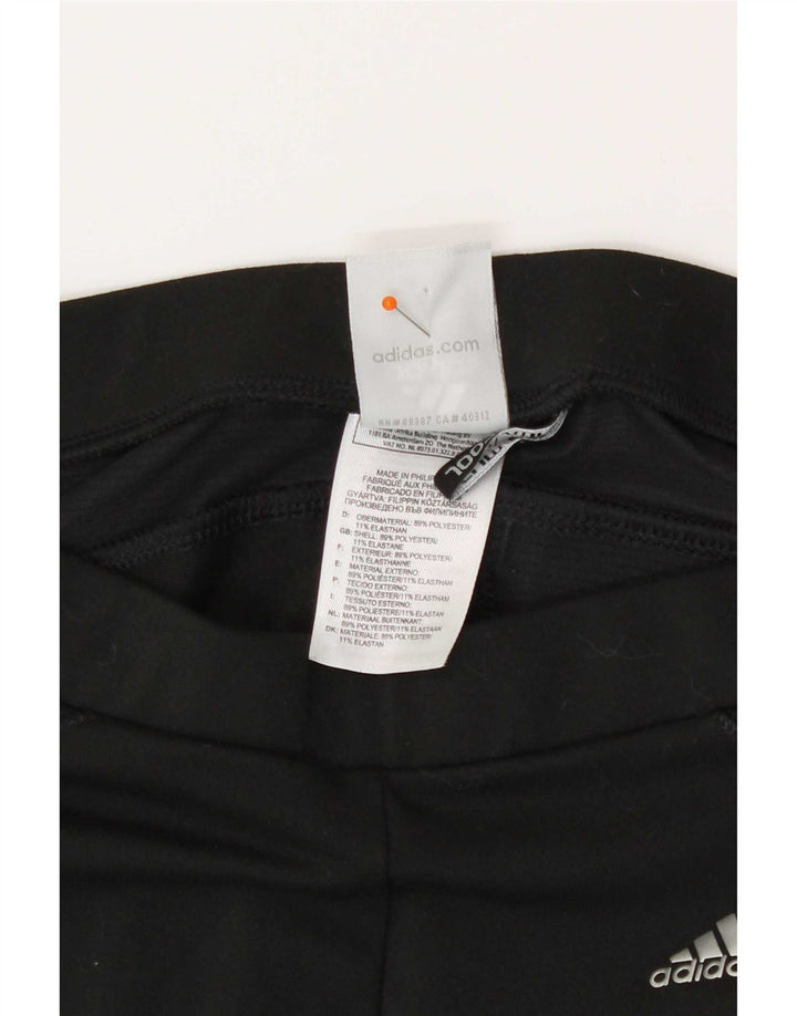 Damskie legginsy Adidas Climacool Capri UK 12, średni czarny poliester