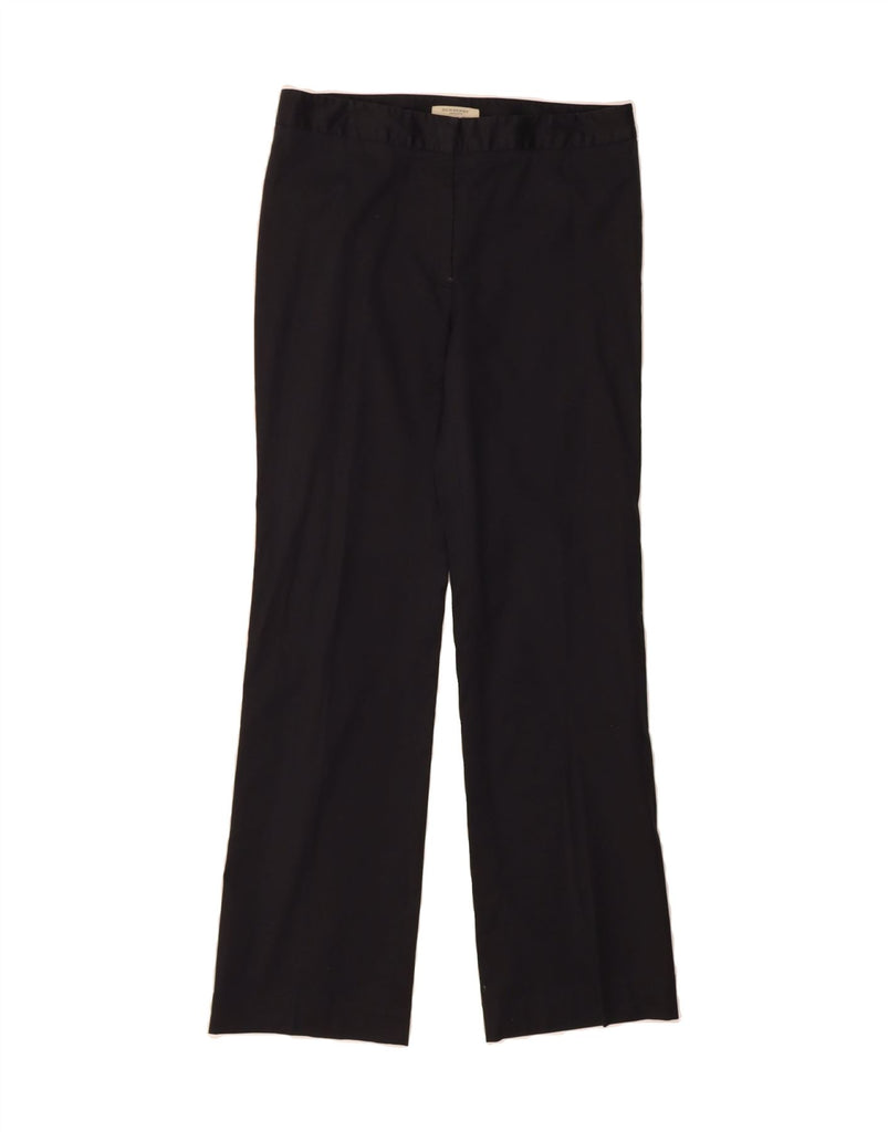 BURBERRY Womens Straight Casual Trousers UK 10 Small W30 L30 Black Cotton Vintage Burberry and Second-Hand Burberry from Messina Hembry 