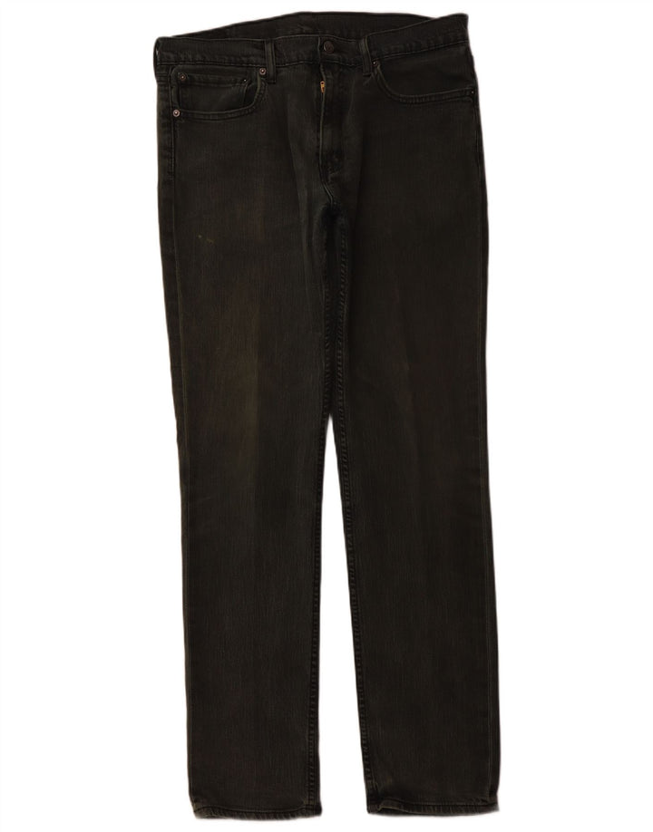 Męskie proste dżinsy LEVI'S W36 L34 Zielona bawełna