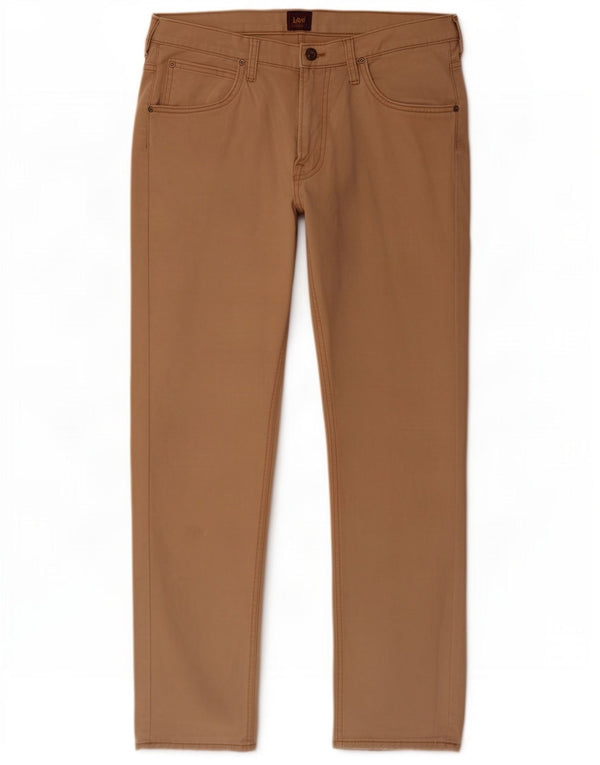 Spodnie męskie Lee Daren Zip Fly Slim Casual W34 L34 Beżowa bawełna