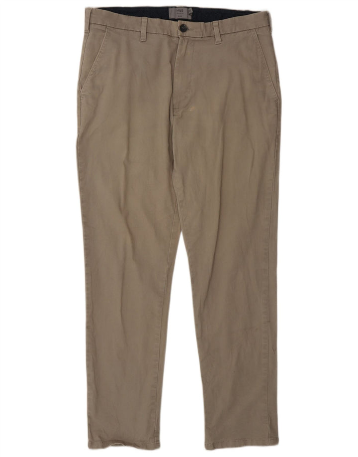 Marks & Spencer Męskie spodnie Chino W32 L29 Szare bawełniane