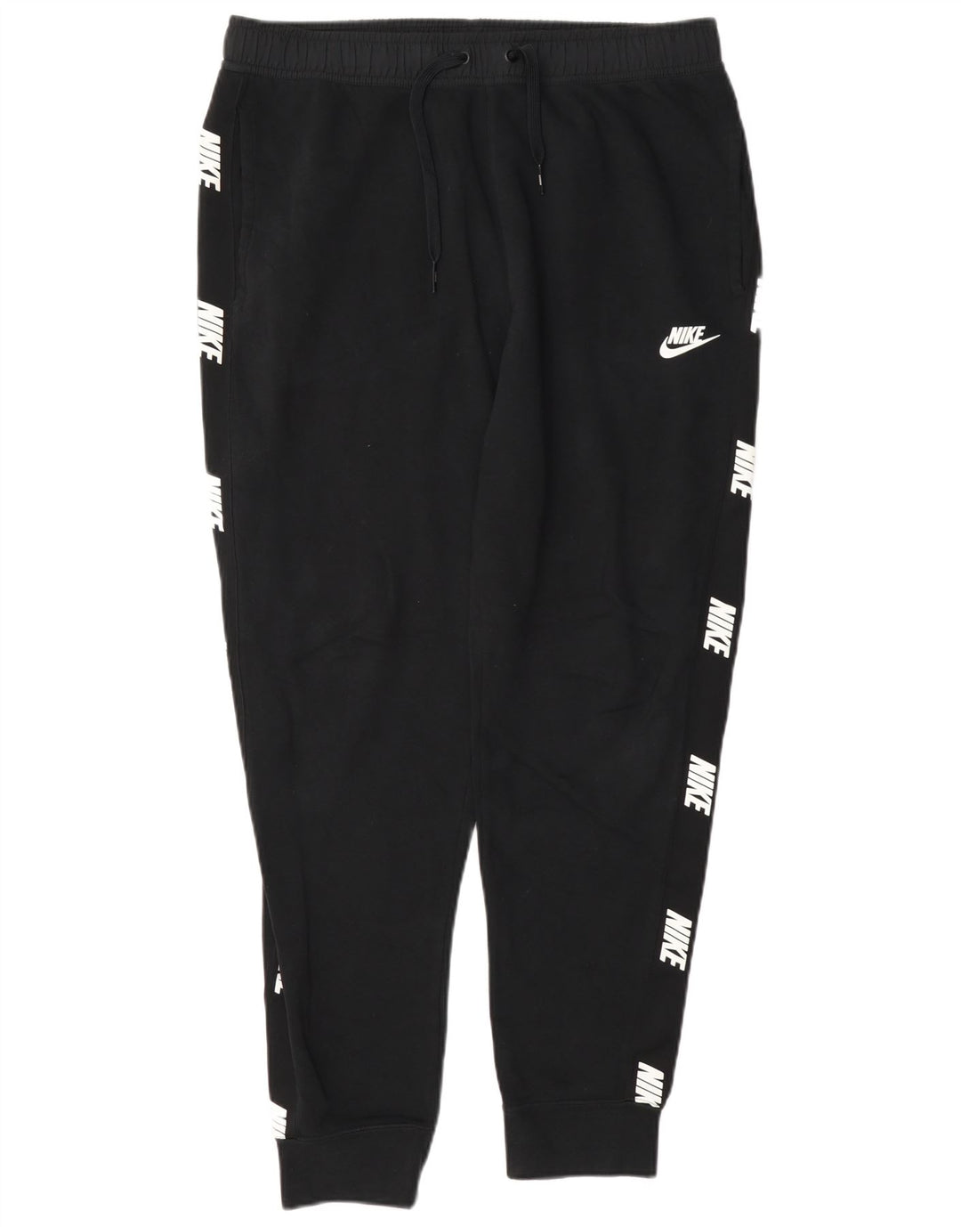 Męskie spodnie dresowe Nike Graphic Joggers, średnia czarna bawełna