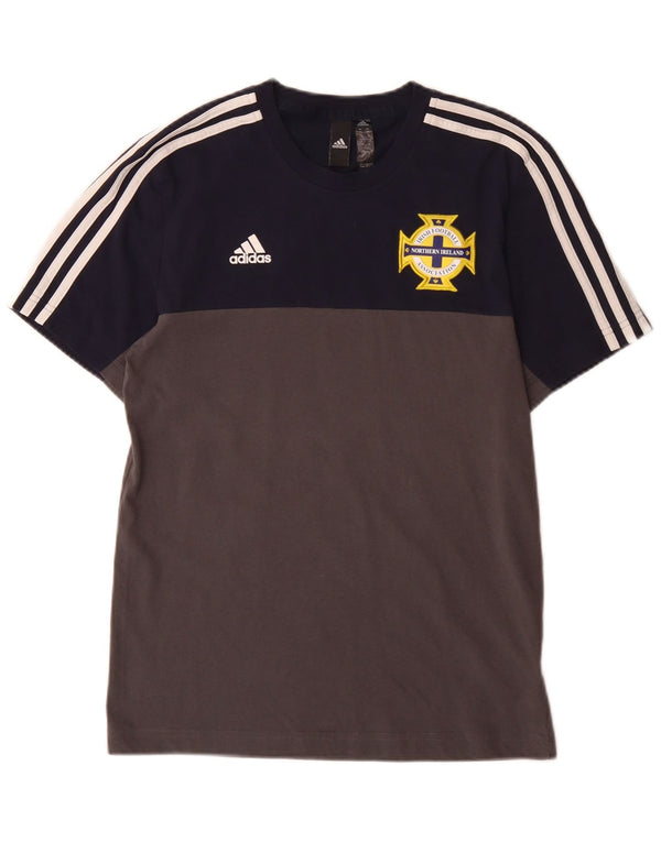 Adidas Męska koszulka z grafiką do piłki nożnej irlandzkiej Top XS Niebieskie sportowe bloki kolorów