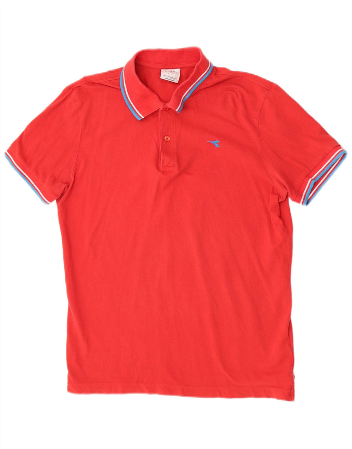 Męska koszulka polo Diadora, duża, czerwona, bawełniana