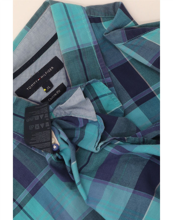 Męska koszula o dopasowanym kroju Tommy Hilfiger XL w niebieską kratkę, bawełniana