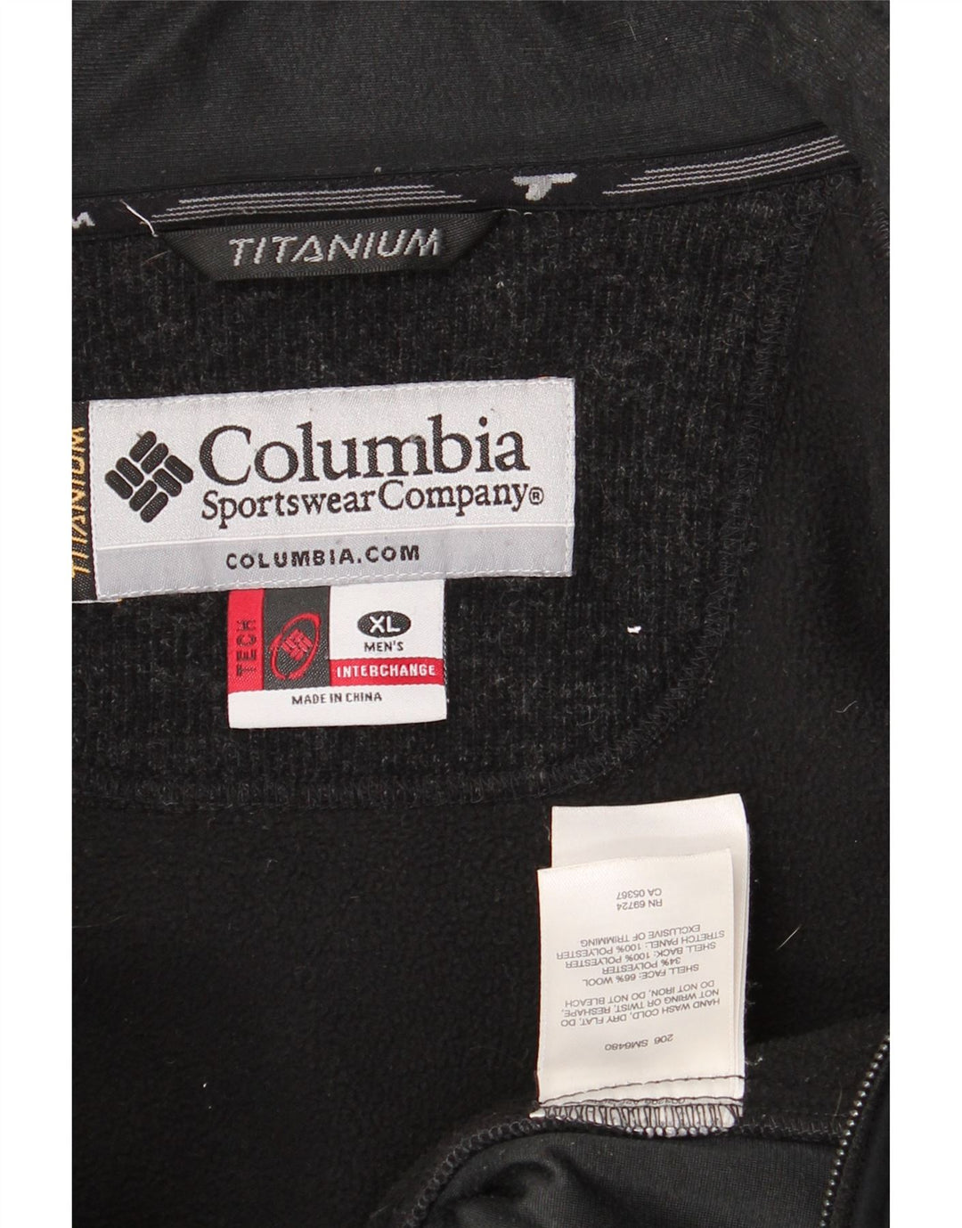 COLUMBIA Męska kurtka dresowa z tytanu XL, wełna w kolorze granatowym