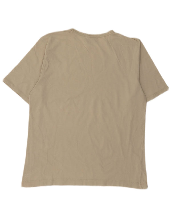 T-shirt damski Kappa Top UK 14 Średni beżowy bawełniany