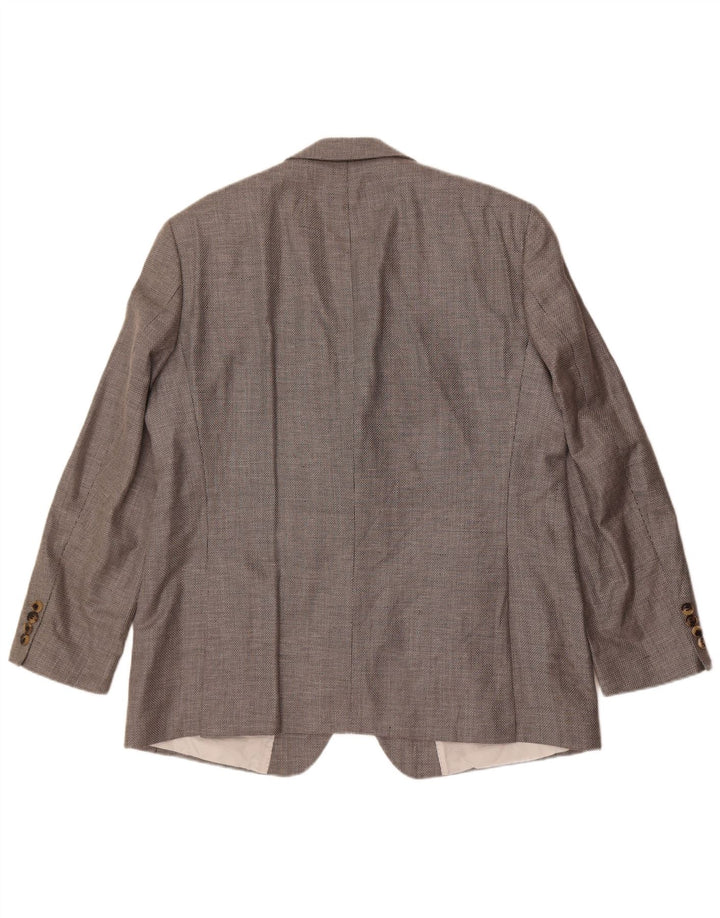 Męska marynarka zapinana na 2 guziki Hugo Boss UK 44 2XL Szary jedwab