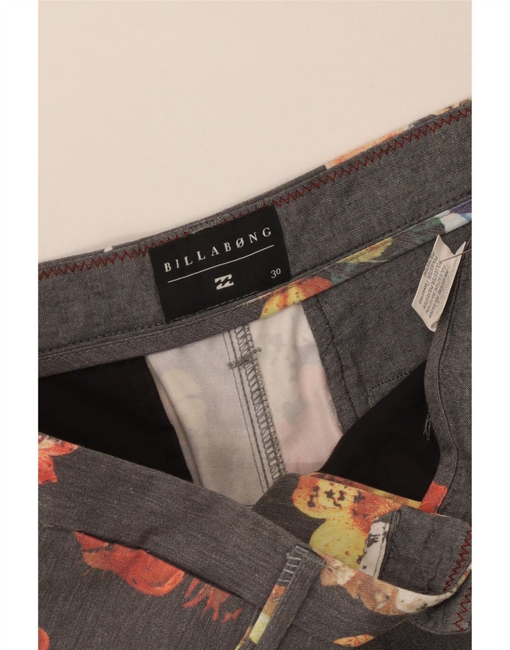 Męskie spodenki Chino Billabong W30 Średni szary kwiatowy poliester