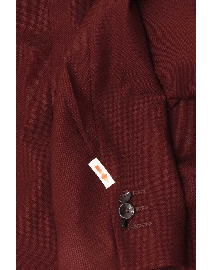 Zara Męska marynarka zapinana na 1 guzik EU 54 XL Burgundowy poliester