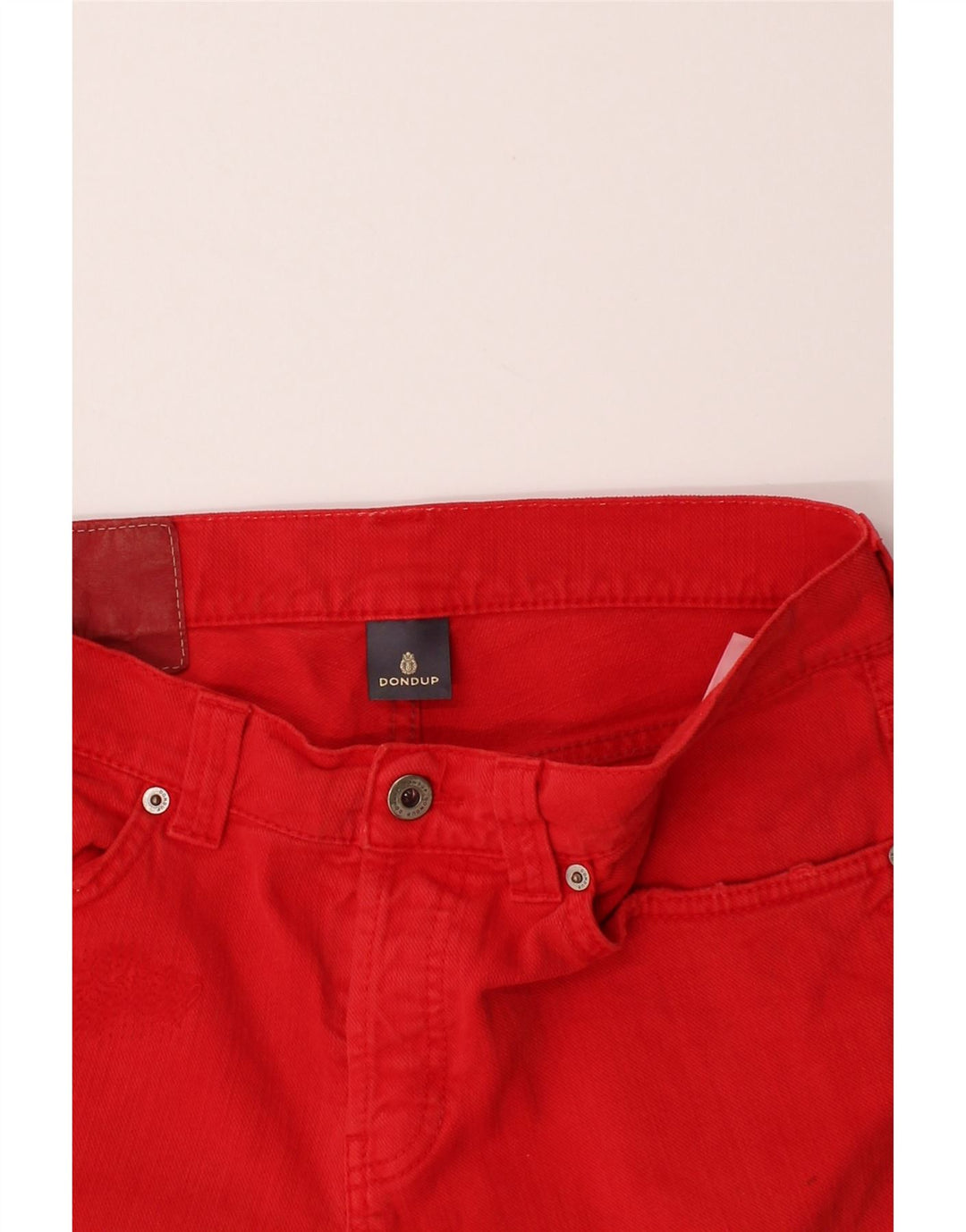 DONDUP Womens Denim Shorts W33 Large  Red Cotton Vintage Dondup and Second-Hand Dondup from Messina Hembry 