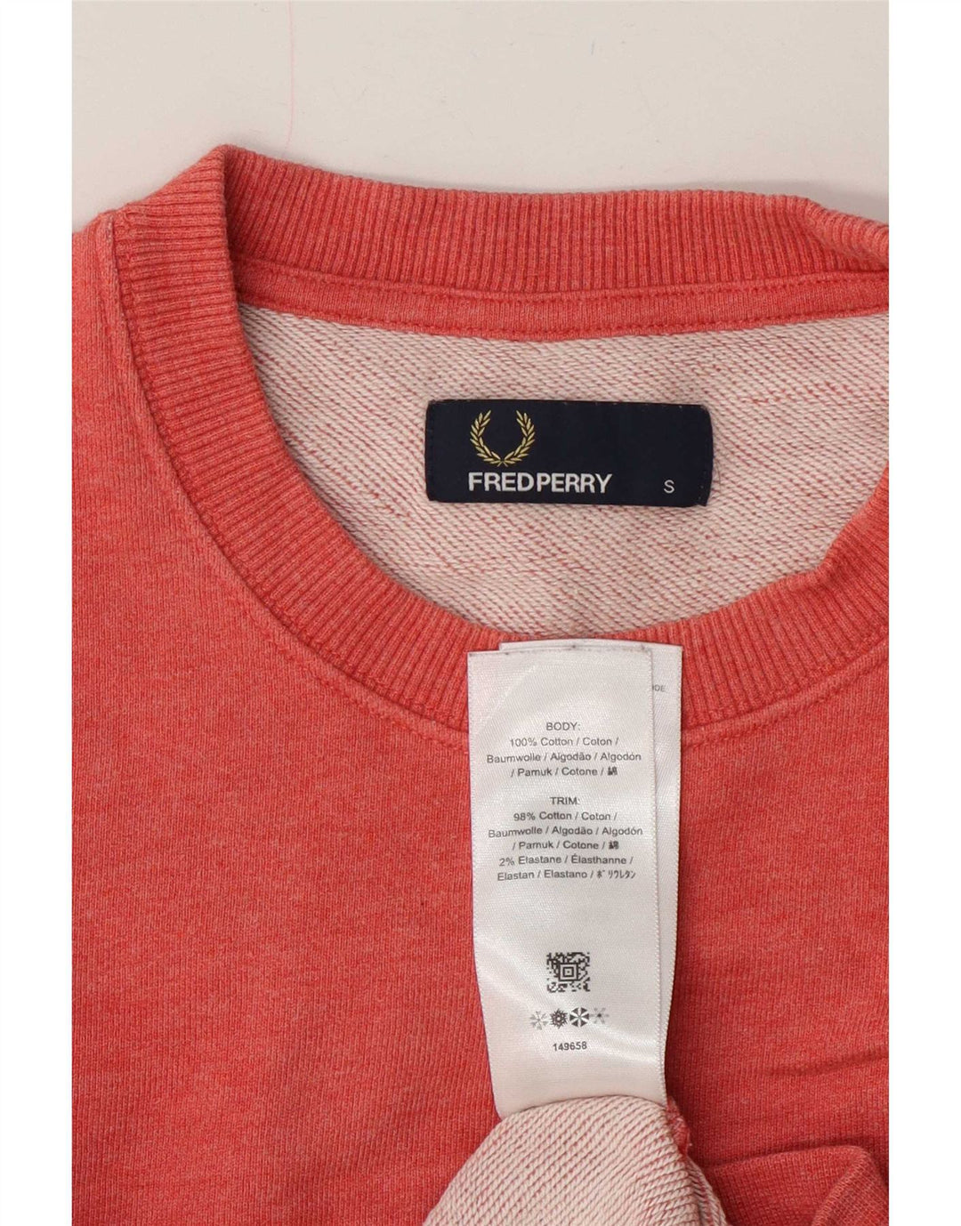 Męska bluza z grafiką Fred Perry, mała, czerwona, bawełniana