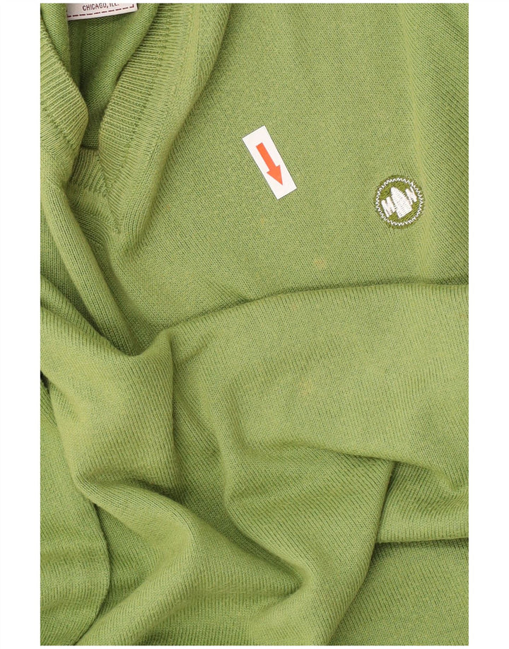 Męski sweter Murphy & Nye Sailmakers o regularnym kroju z dekoltem w kształcie litery V, XL, zielony