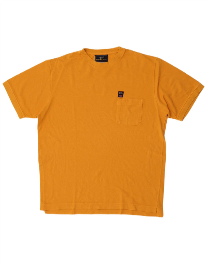 T-shirt męski Henri Lloyd, średni żółty bawełniany