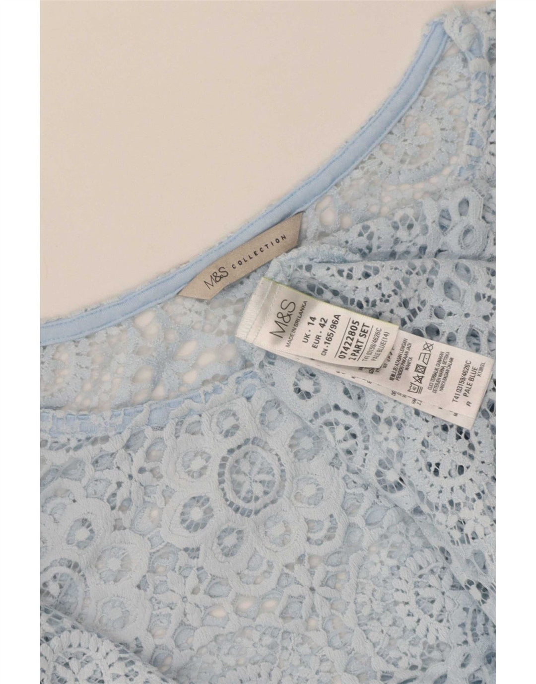 Bluzka damska Marks & Spencer UK 14, duża, niebieska, w kwiaty, poliamid