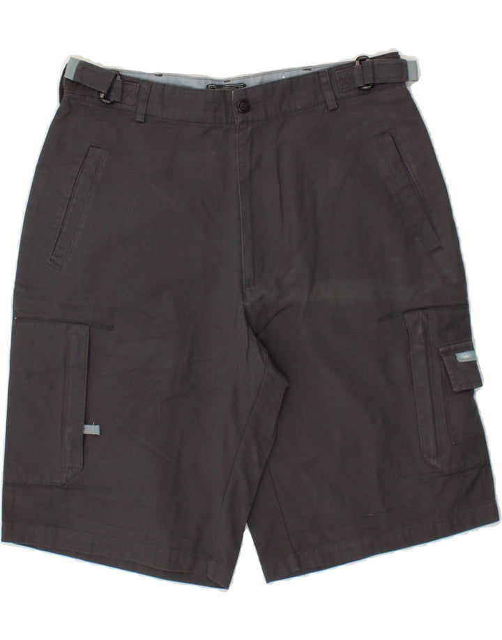 VINTAGE Mens Cargo Shorts W34 Large Grey Cotton Vintage Vintage and Second-Hand Vintage from Messina Hembry 