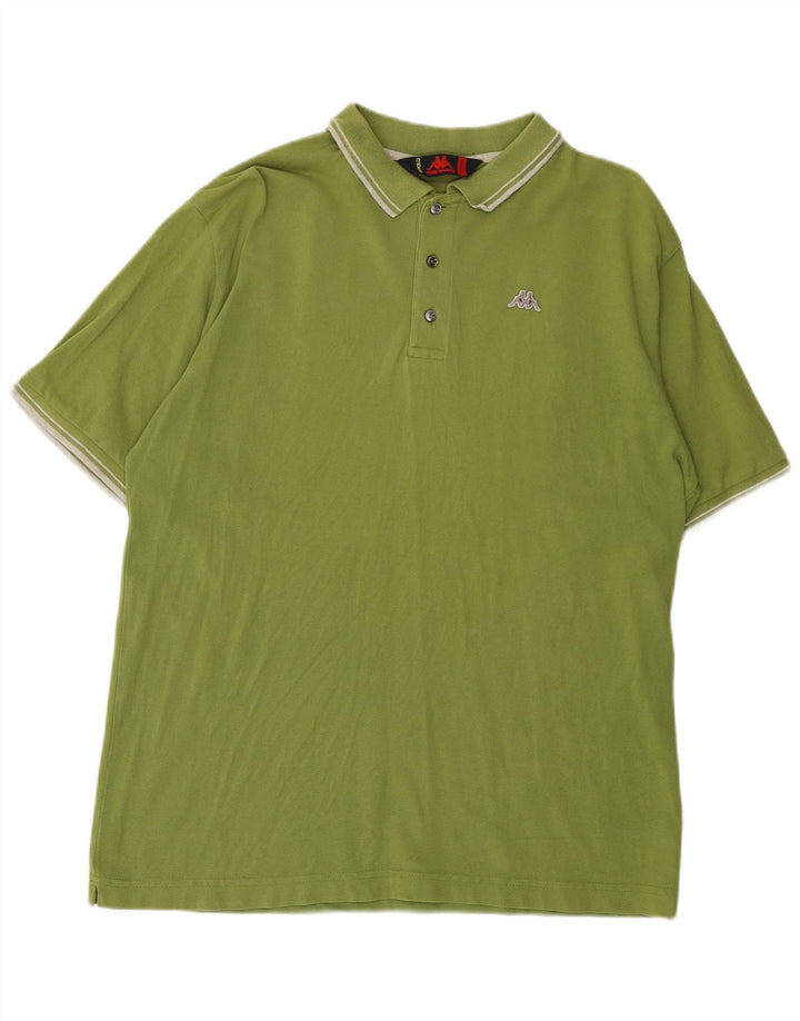 Męska koszulka polo KAPPA XL, zielona bawełna