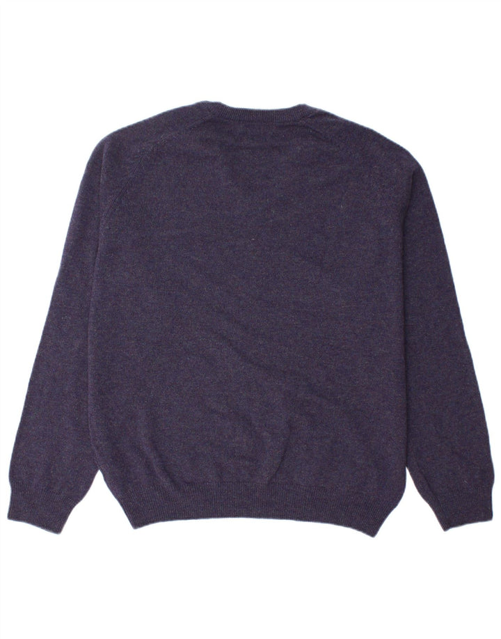 Męski sweter Marks & Spencer Blue Harbor z dekoltem w kształcie litery V, duży, granatowy