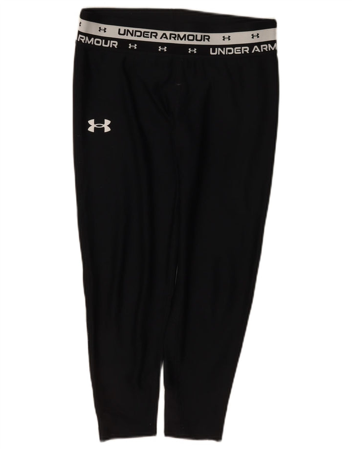 Dziewczęce legginsy z grafiką Under Armour na 11-12 lat, duże, czarne, poliestrowe