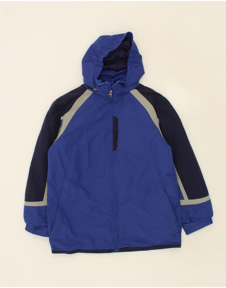 L.L.BEAN Boys Hooded Windbreaker Jacket 10-11 Years Medium Blue Vintage L.L.Bean and Second-Hand L.L.Bean from Messina Hembry 