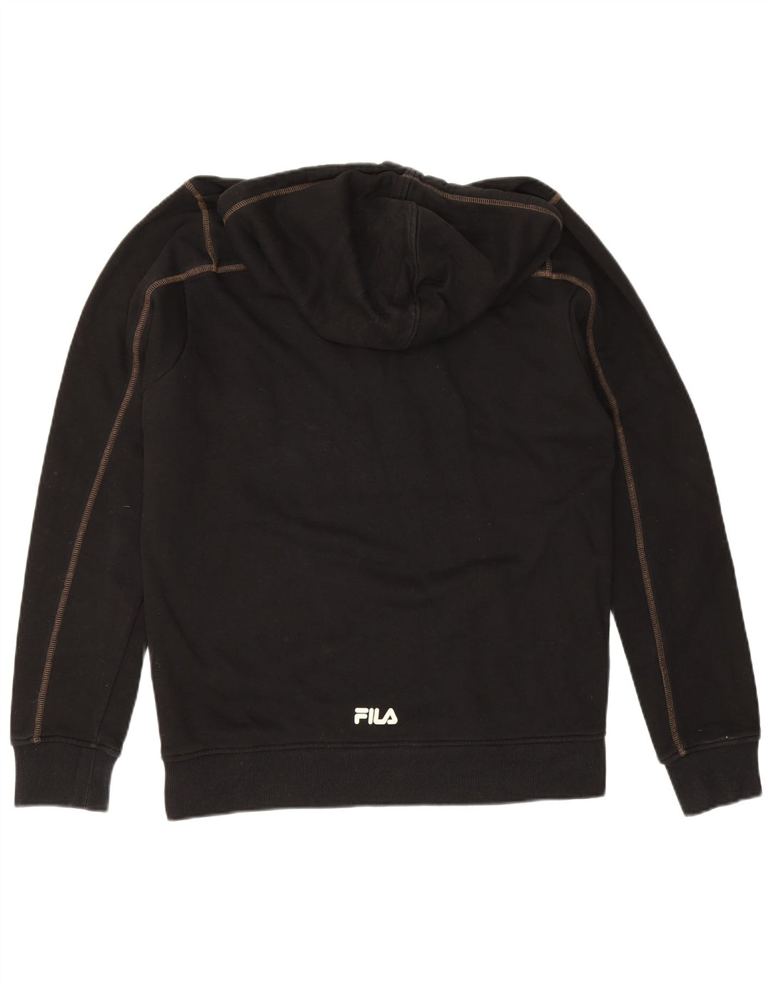 Męski sweter z kapturem Fila, duży, czarny, bawełniany