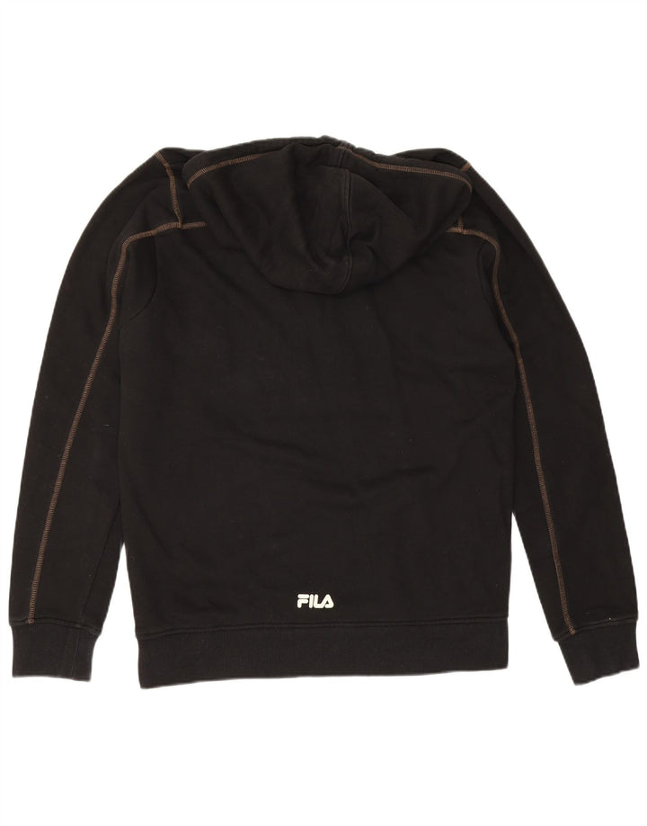 Męski sweter z kapturem Fila, duży, czarny, bawełniany