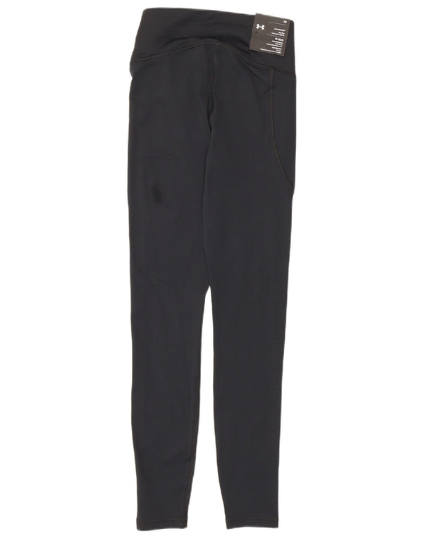Damskie legginsy z wysokim stanem Under Armour UK 4 XS, czarne, poliestrowe