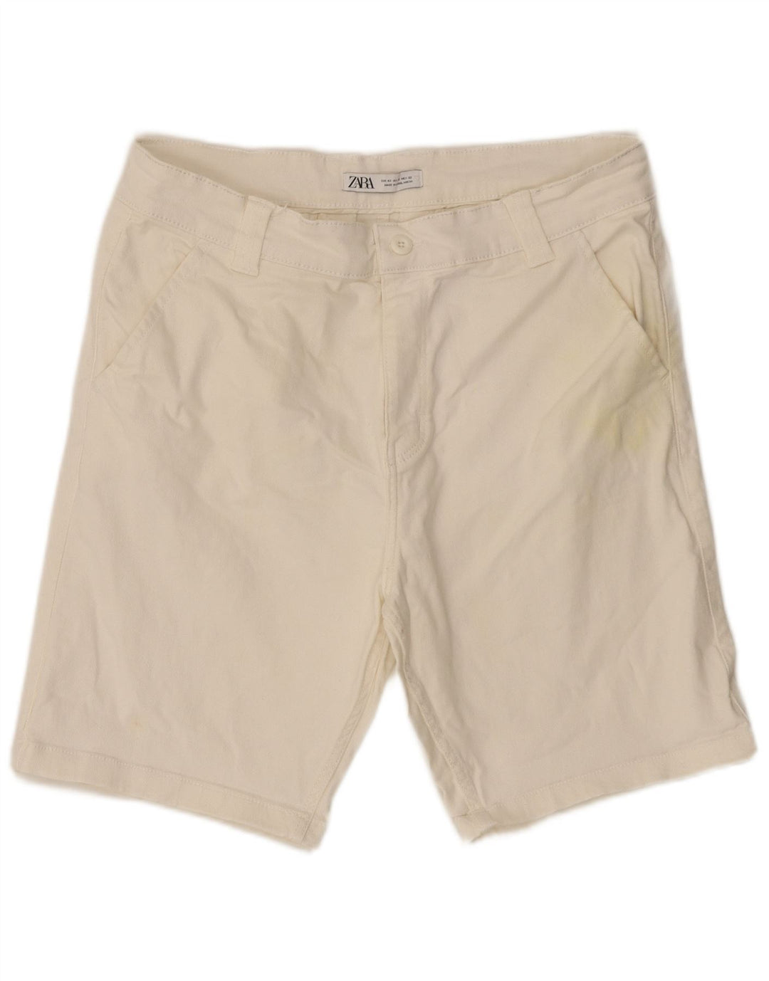 Męskie spodenki Chino Zara EU 42 Large W32 Biała bawełna