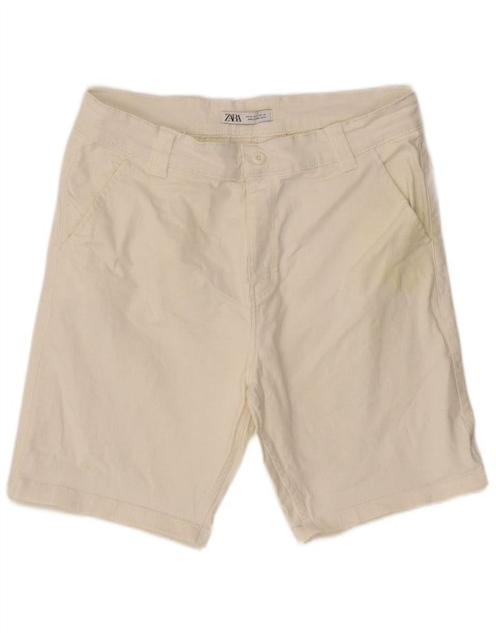 Męskie spodenki Chino Zara EU 42 Large W32 Biała bawełna