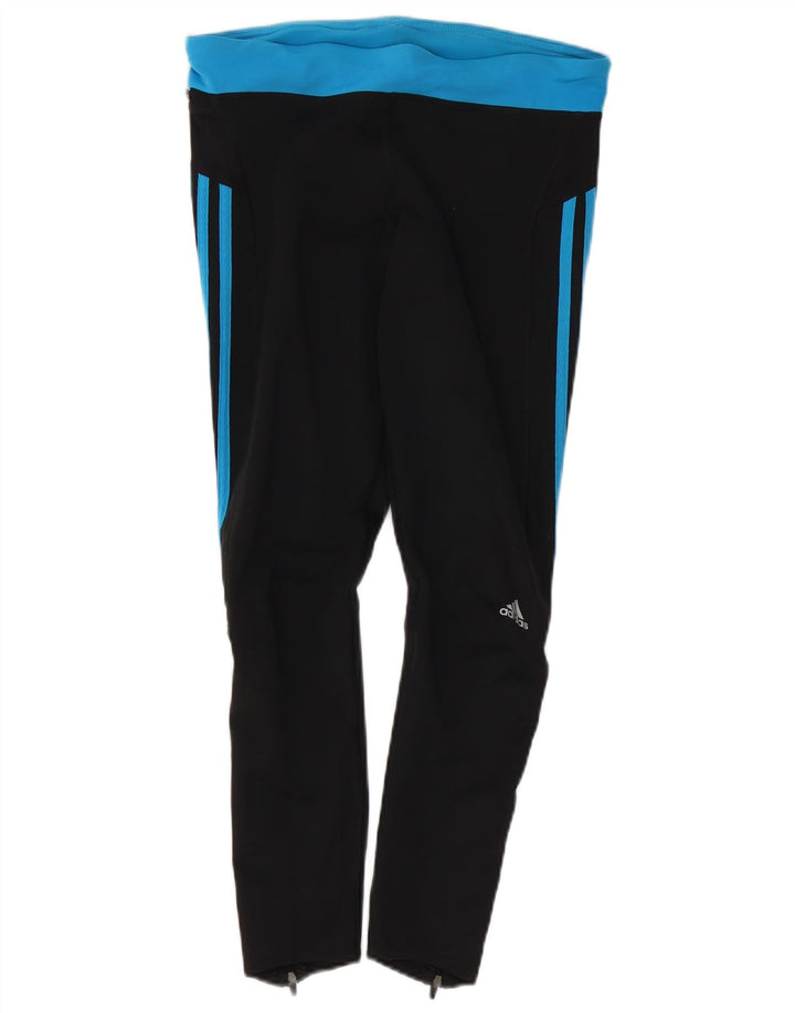 Damskie legginsy ADIDAS Climalite UK 12, średni czarny, blok kolorów