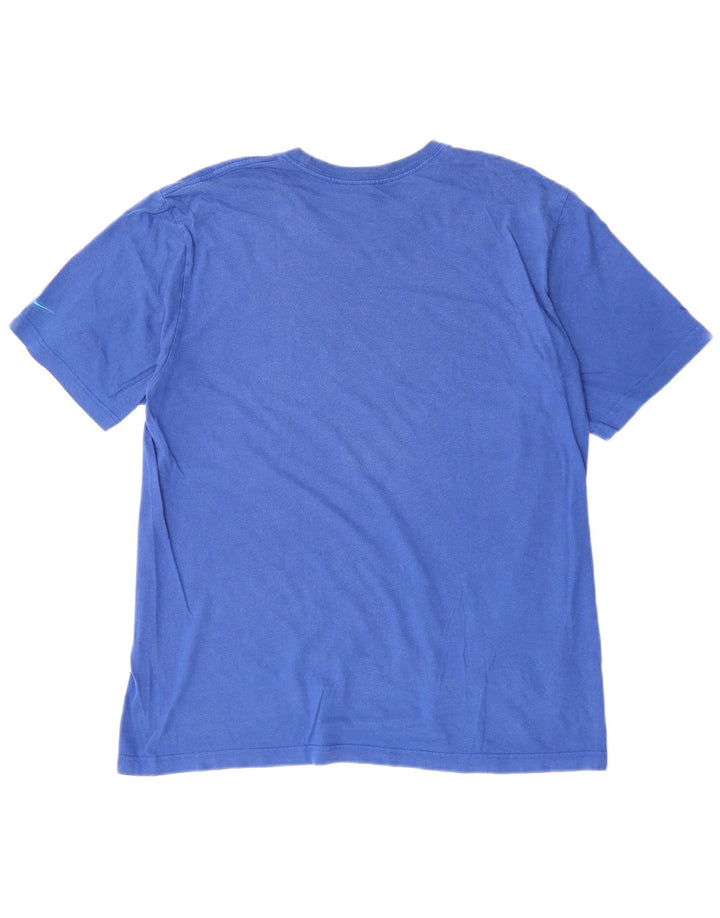 Męska koszulka z grafiką NIKE Top XL, niebieska, bawełniana