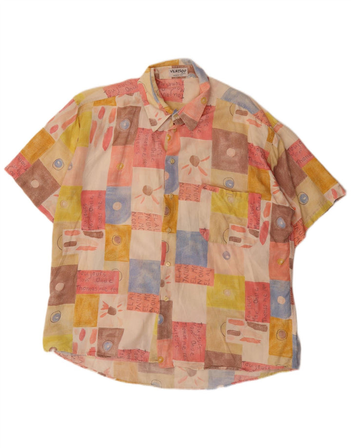 Koszula męska z krótkim rękawem Vertigo 2XL Wielobarwny patchwork