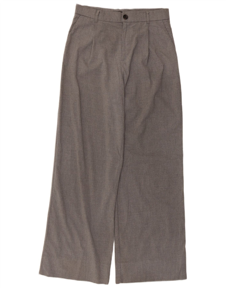 Damskie spodnie chino z szeroką nogawką Zara, średnie W30 L30, szare
