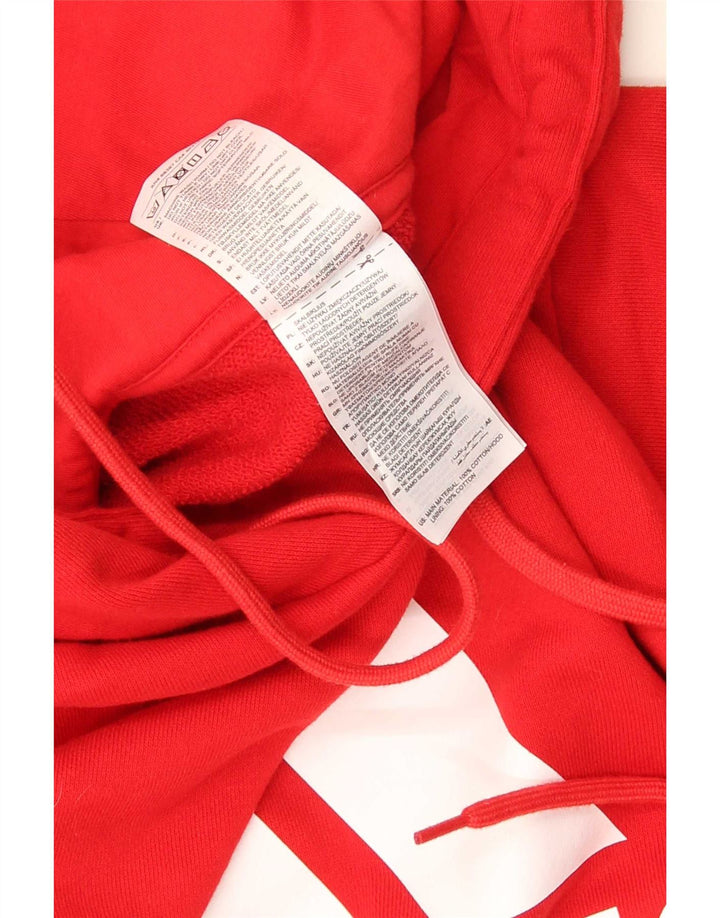 Męska bluza z kapturem Adidas Graphic, średnia czerwona, bawełniana